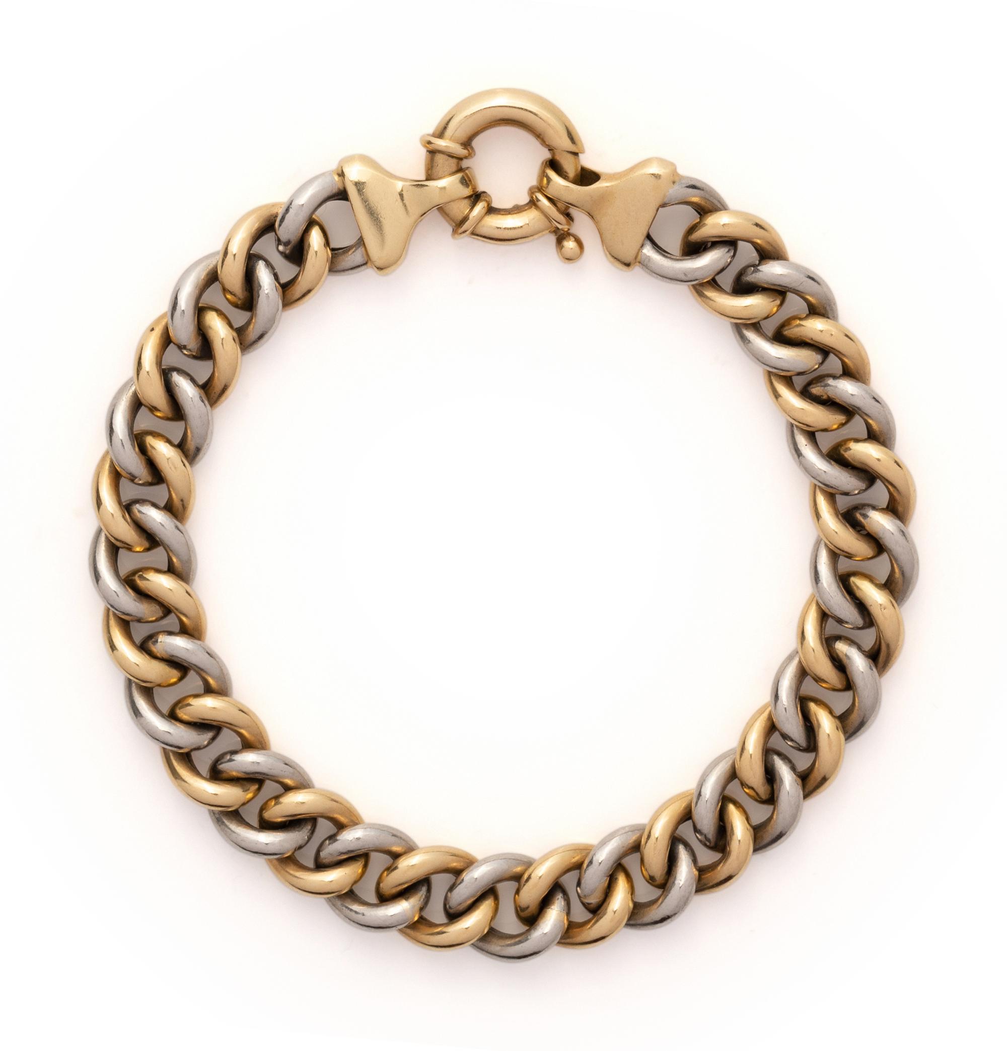 YELLOW GOLD AND PLATINUM BRACELET