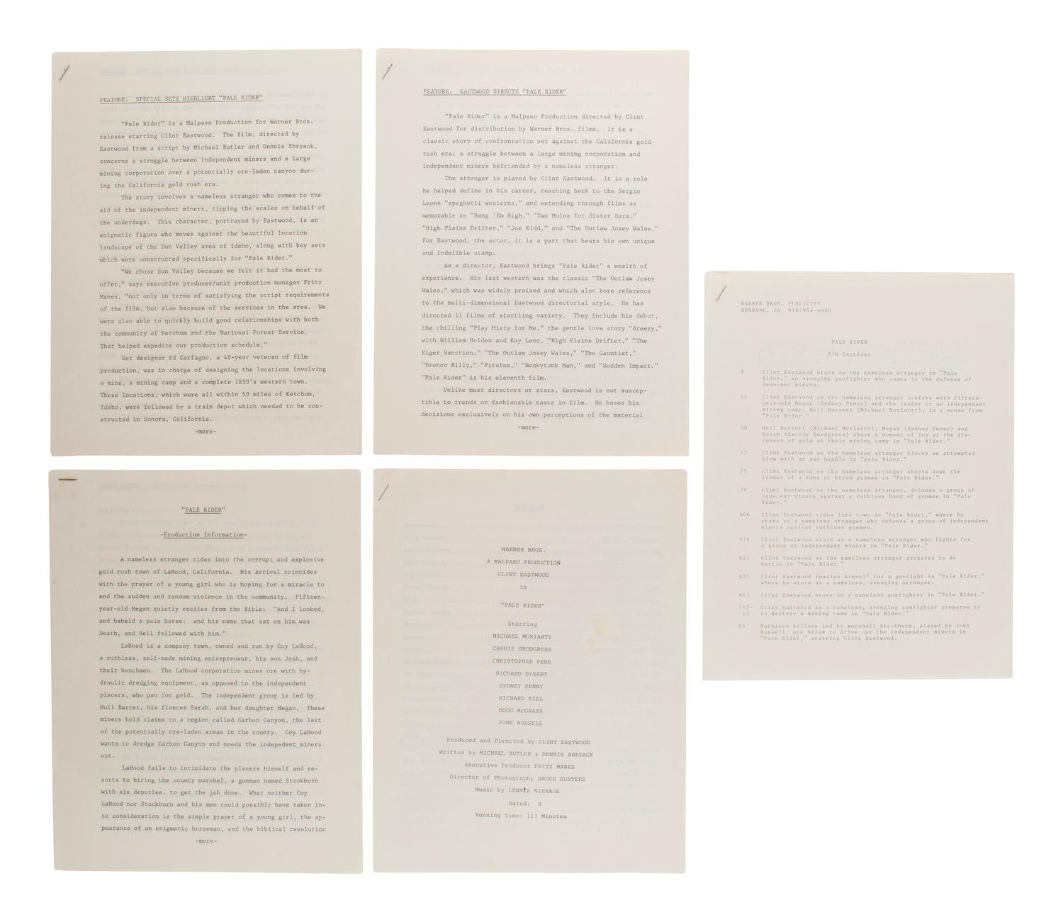 [FILM]. A group of press photographs and film-related ephemera and publications, comprising: