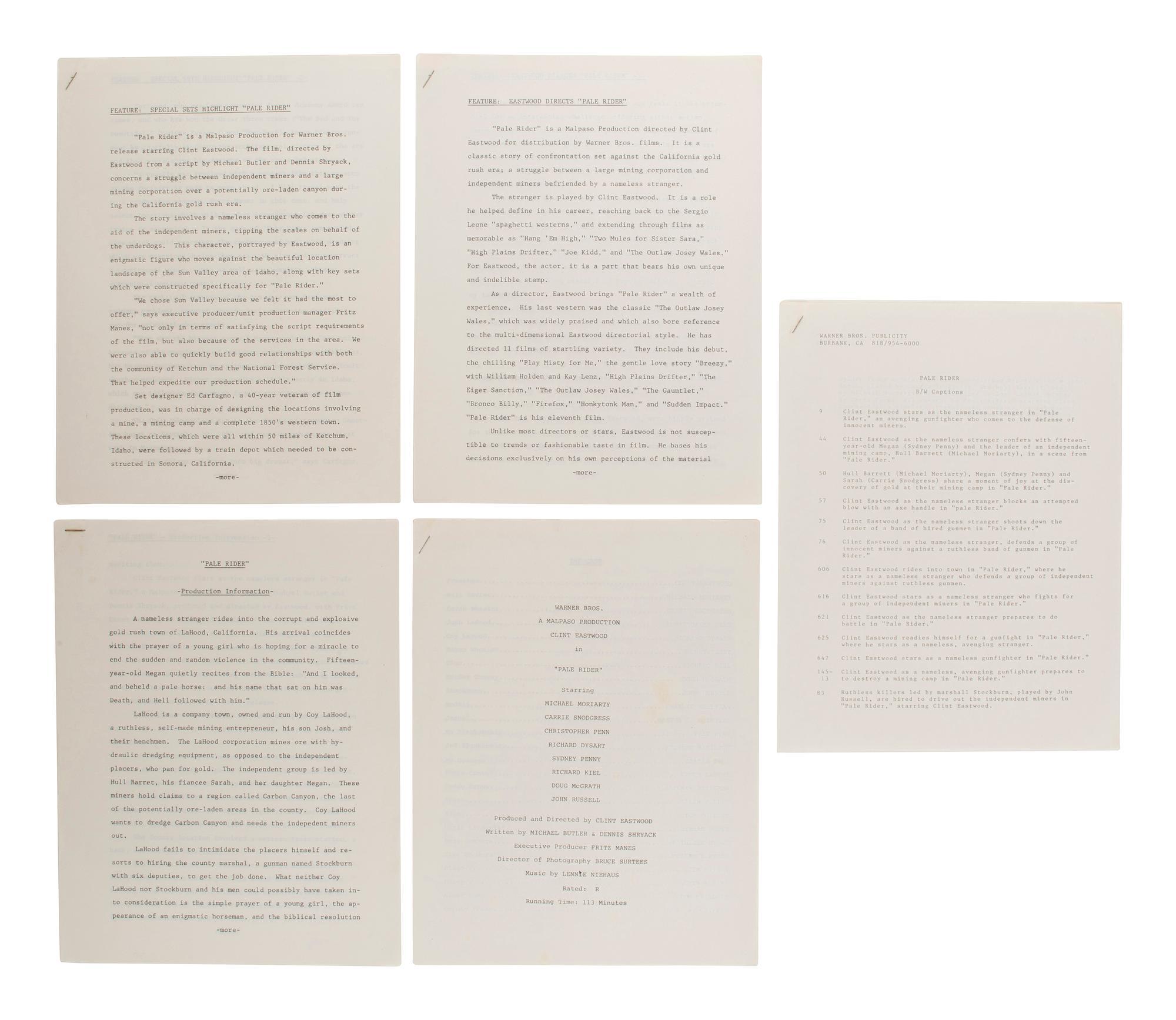 [FILM]. A group of press photographs and film-related ephemera and publications, comprising: