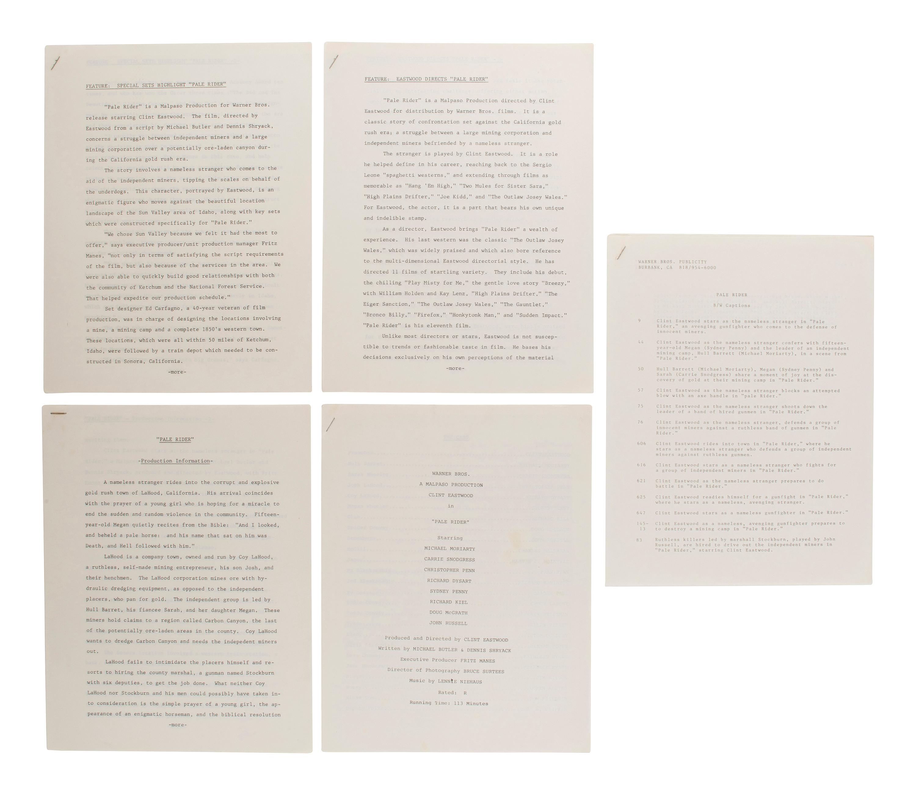 [FILM]. A group of press photographs and film-related ephemera and publications, comprising: