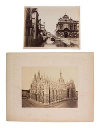 [EARLY PHOTOGRAPHY]. 25 images of Venice and Milan, including works by Ongania and Naya.