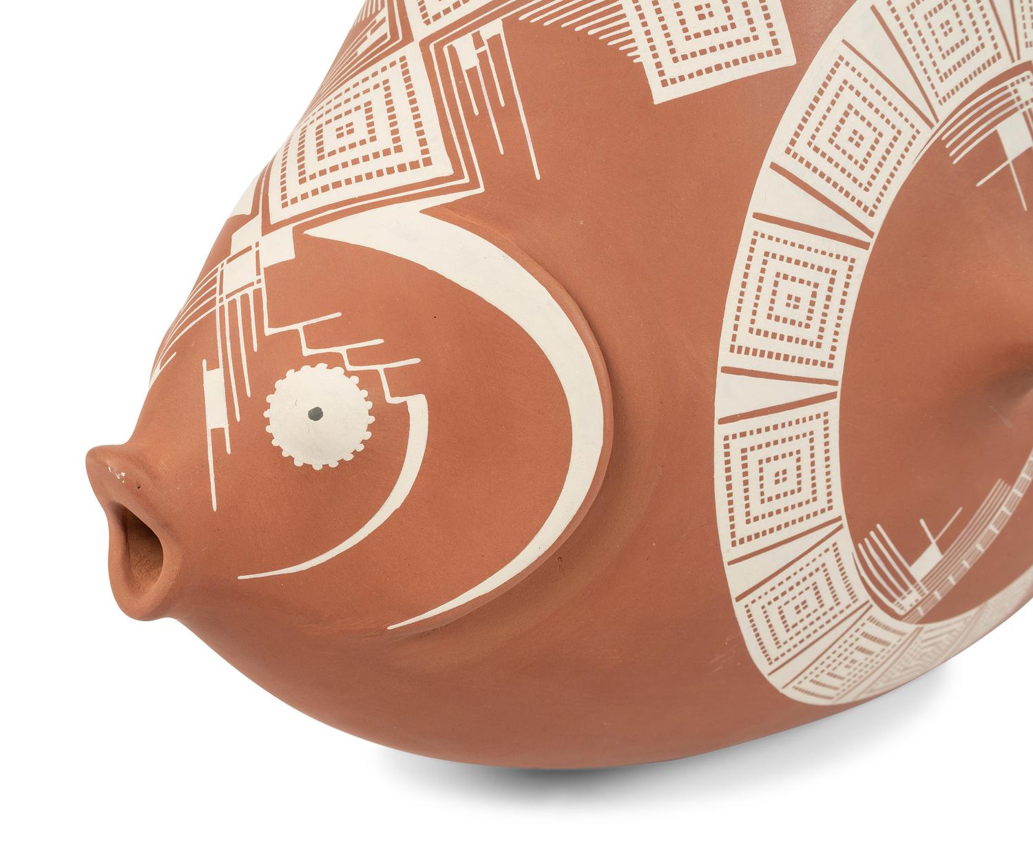 Hanging Pottery Fish Basket
