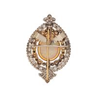 OPAL AND DIAMOND PENDANT/BROOCH