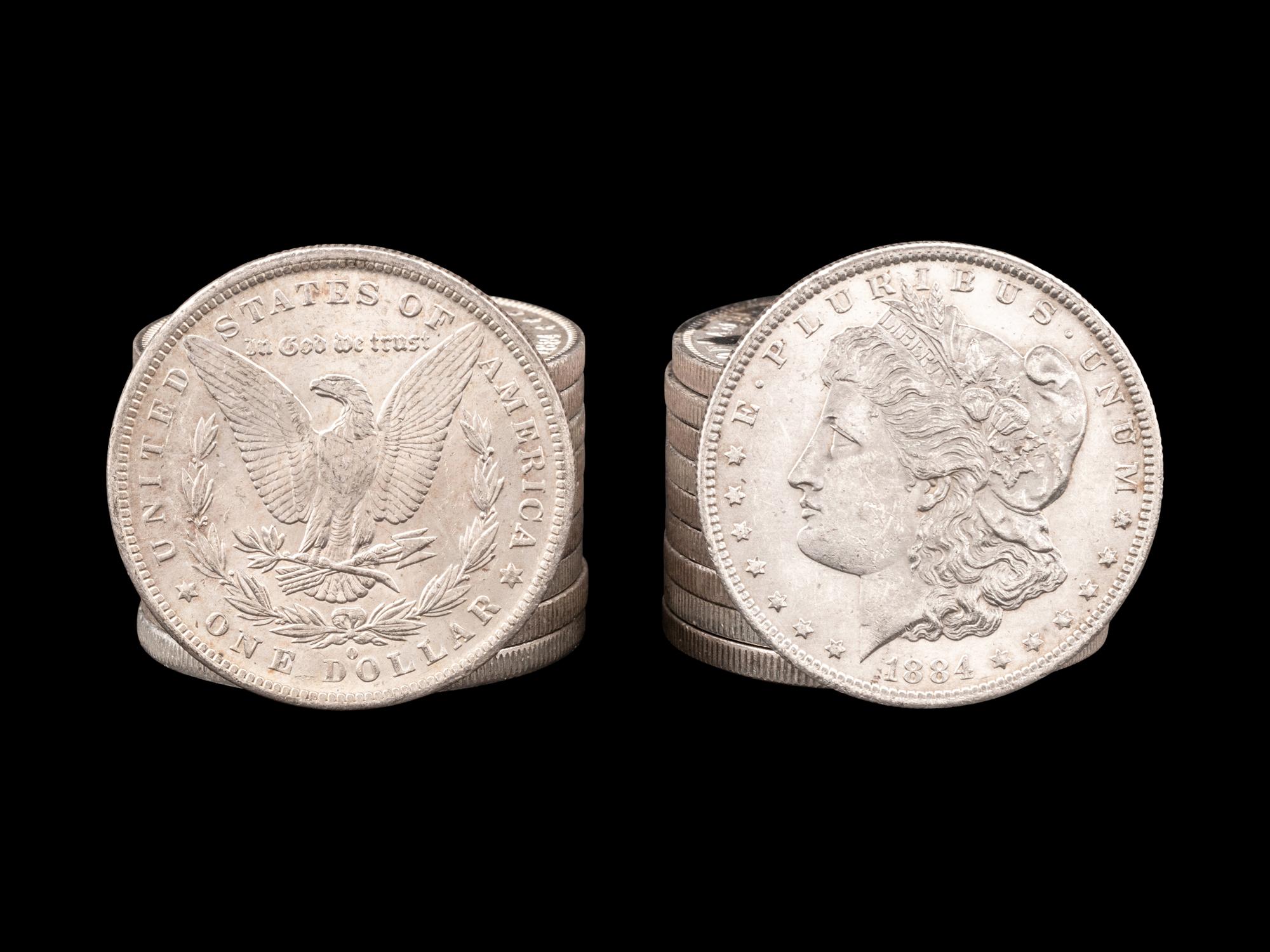 Twenty 1884-O Morgan $1 Coins