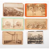 [EARLY PHOTOGRAPHY]. A group of photographs featuring cities, interiors, and landscapes, comprising: