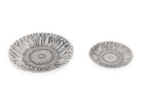 Two Buccellati Silver Sunflower Plates