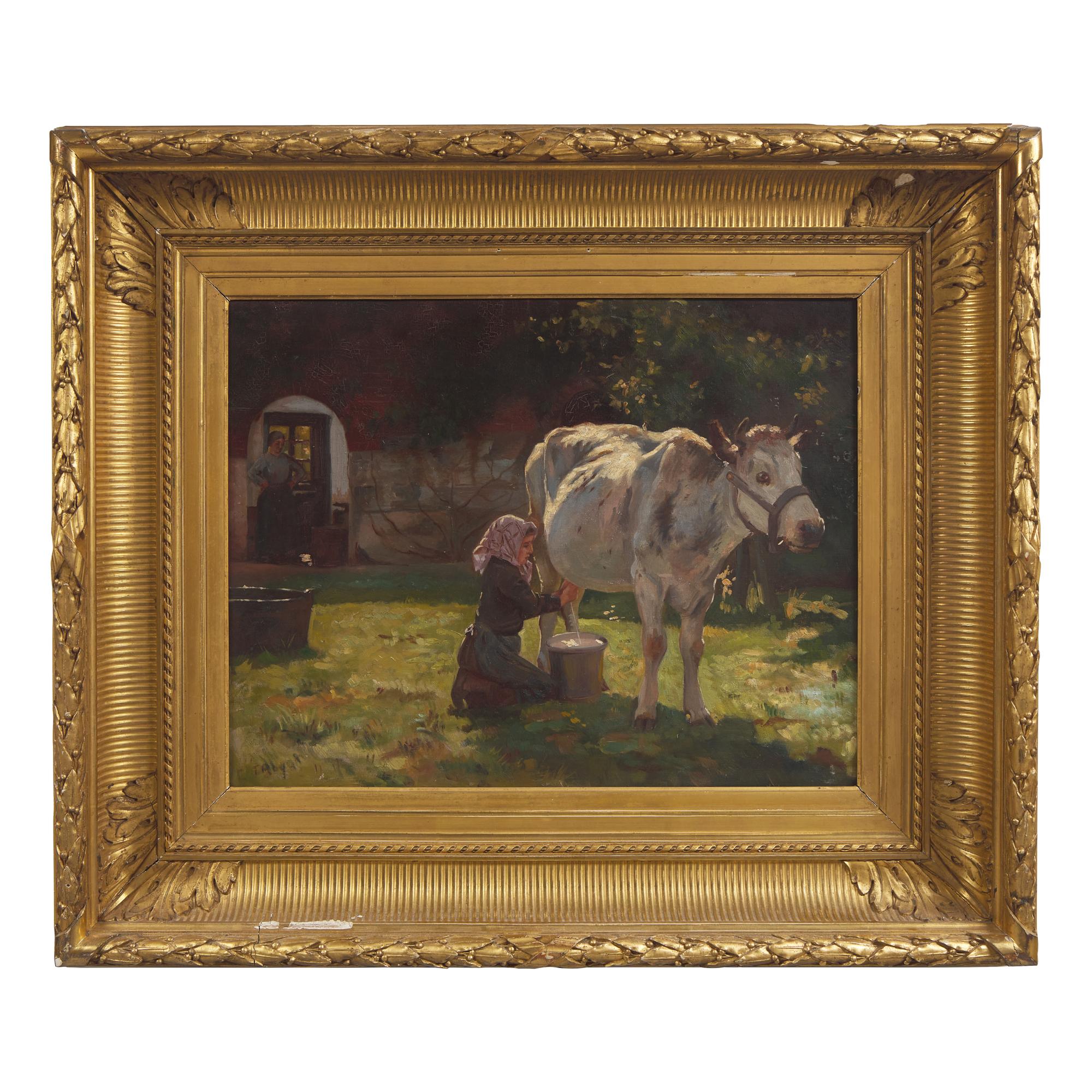 Constant Troyon (French, 1810–1865) — Milking Time