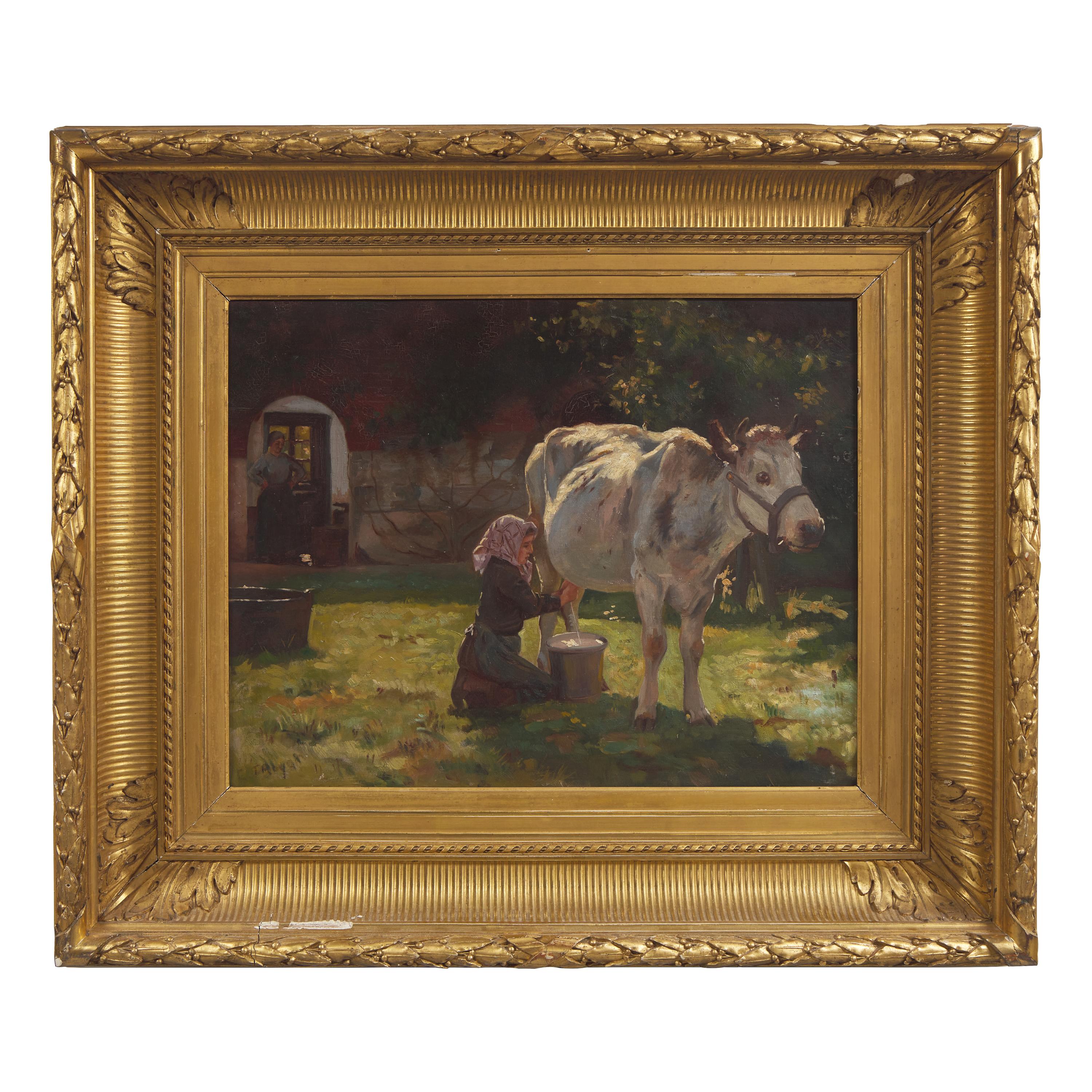 Constant Troyon (French, 1810–1865) — Milking Time