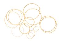 A Collection of 14 Karat Yellow Gold Hoop Earrings, 8.70 dwts.