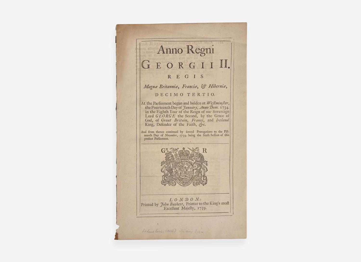 [Judaica] An Act for naturalizing such foreign Protestants, and others therein mentioned, as are settled, or shall settle in any of His Majesties Colonies in America
