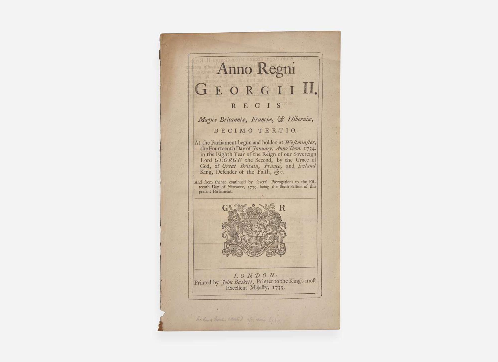 [Judaica] An Act for naturalizing such foreign Protestants, and others therein mentioned, as are settled, or shall settle in any of His Majesties Colonies in America