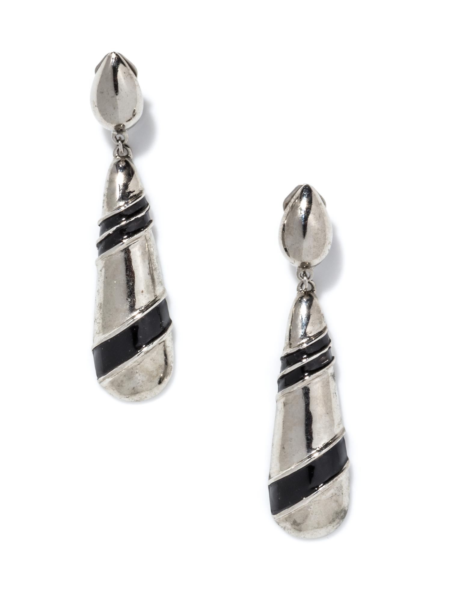 A Pair of Gianni Versace Drop Earclips, .75" x 3.5".