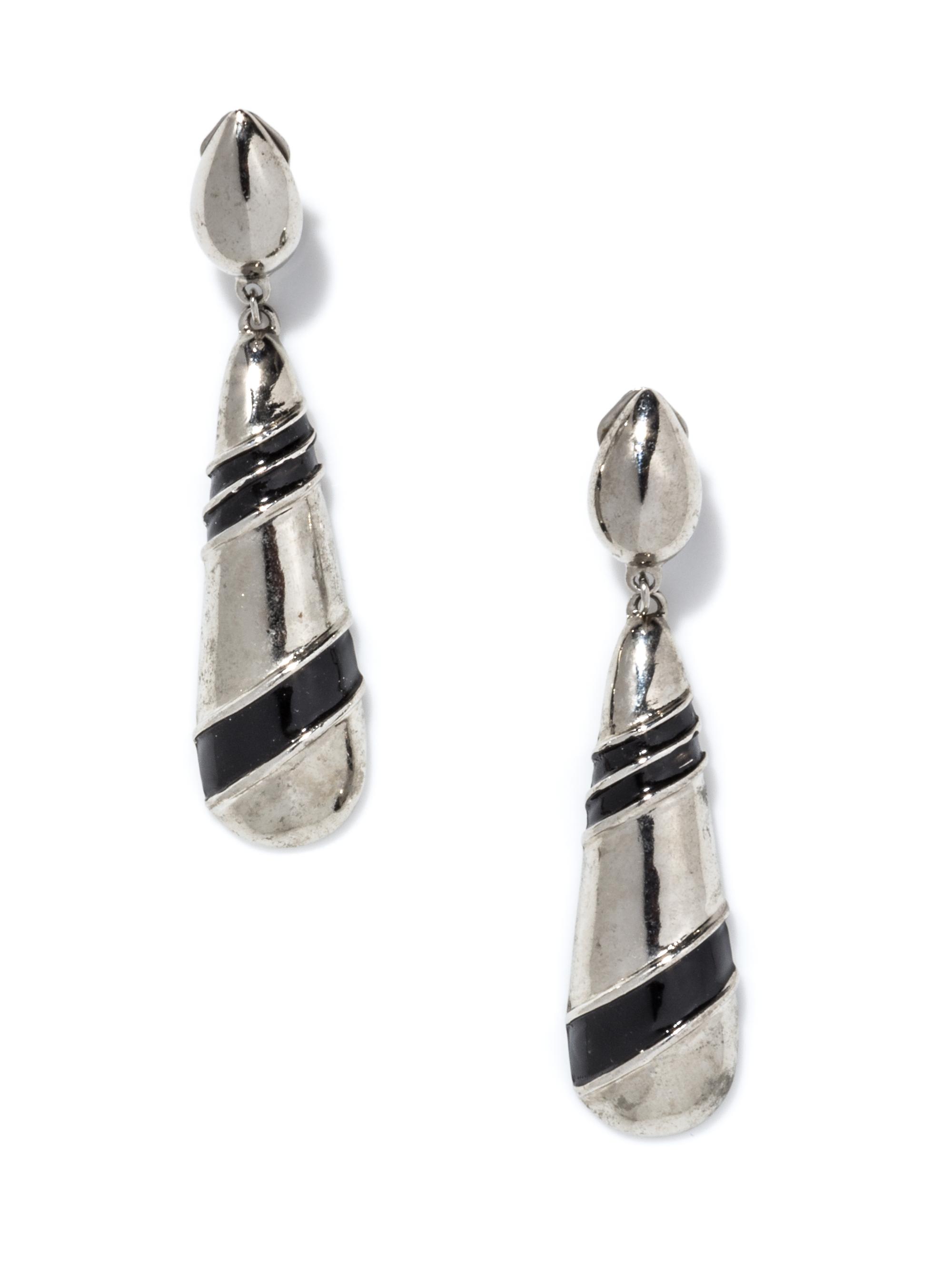 A Pair of Gianni Versace Drop Earclips, .75" x 3.5".