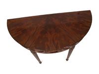 A George III Style Mahogany Demilune Console Table