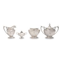 An American Silver Five-Piece Tea and Coffee Service, plus Tray