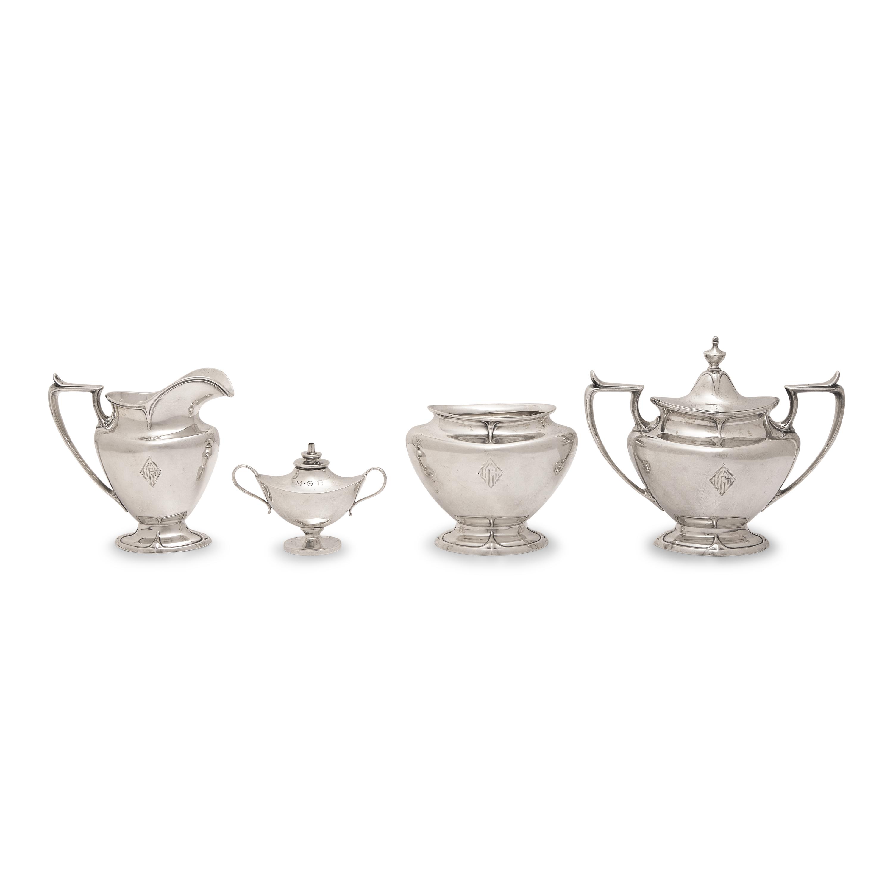 An American Silver Five-Piece Tea and Coffee Service, plus Tray