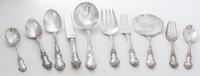 An American Silver Partial Flatware Service, Gorham Mfg. Co., Providence, RI, comprising 11 dinner knives 10 teaspoons 7 soup spoons 5