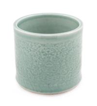 A Celadon Porcelain Brushpot Height 6 1/2 inches.