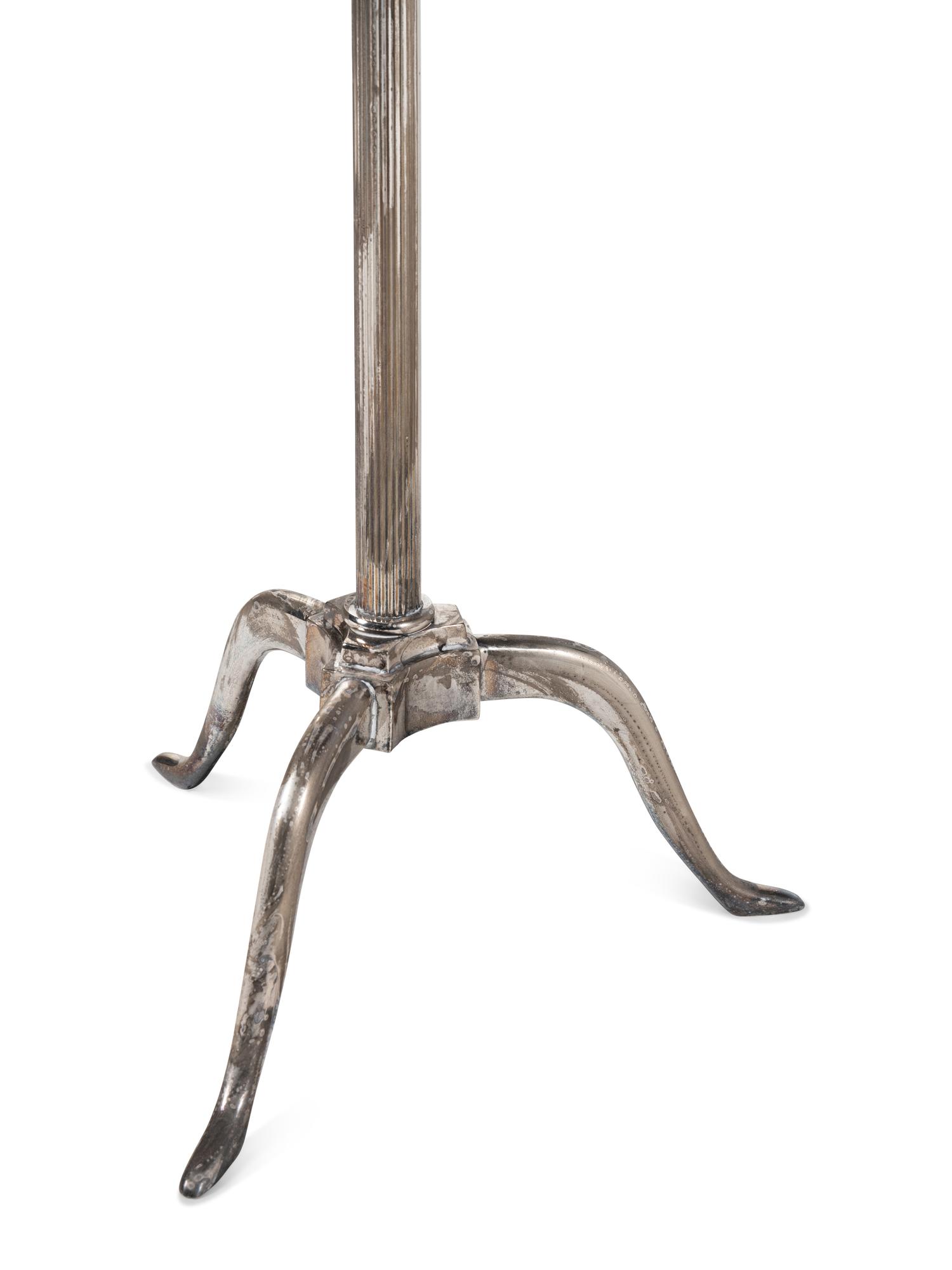 A Silver-Plate Floor Lamp Attributed to Maison Jansen
