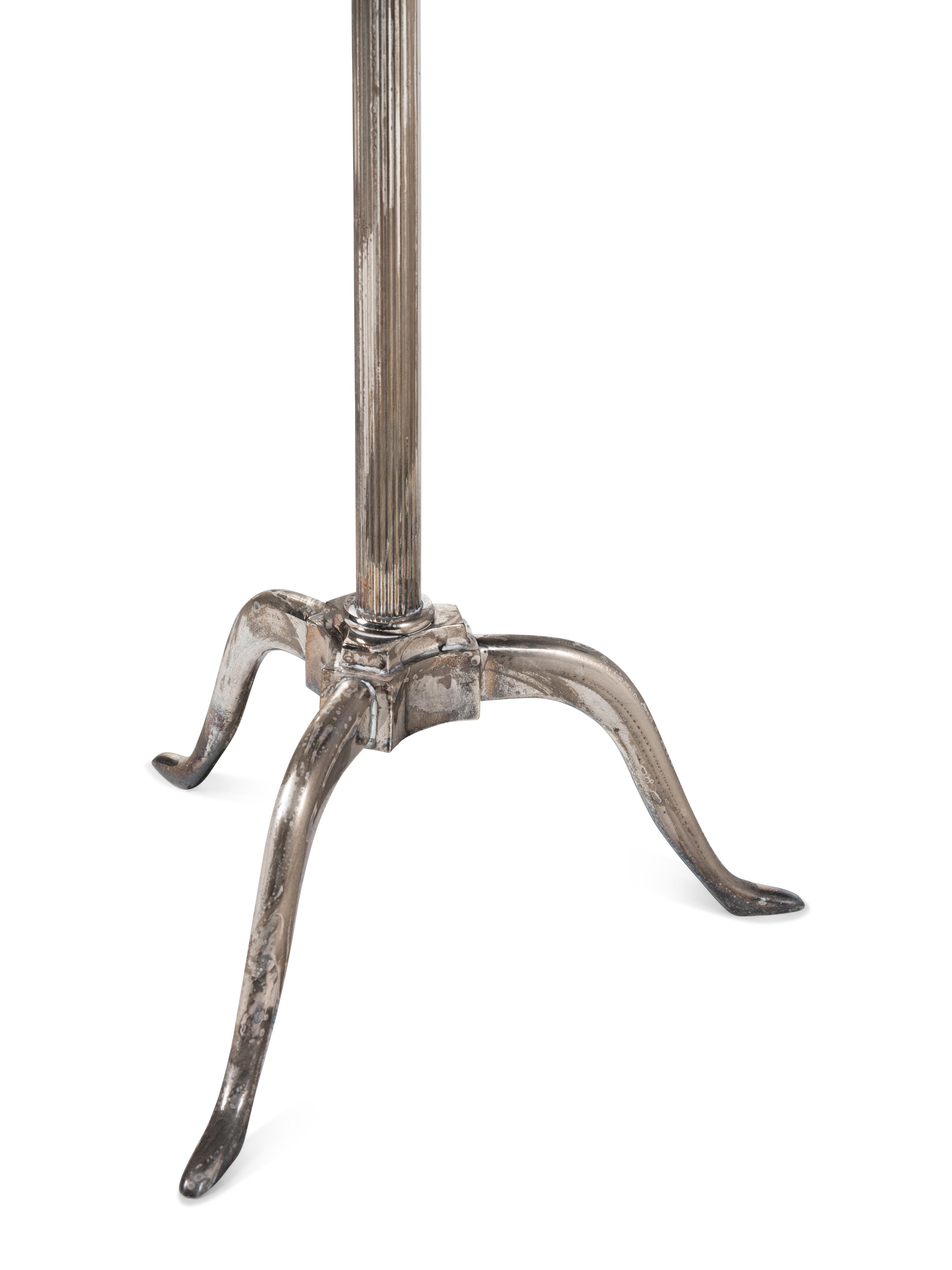 A Silver-Plate Floor Lamp Attributed to Maison Jansen