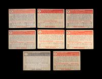 A Group of Eight 1952 Topps Baseball Cards Including Phil Rizzuto,