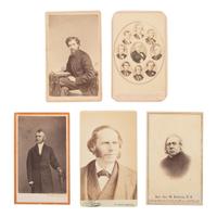 [Early Photography]. A group of 128 Items, including photographs of abolitionists, clergy, and academics.