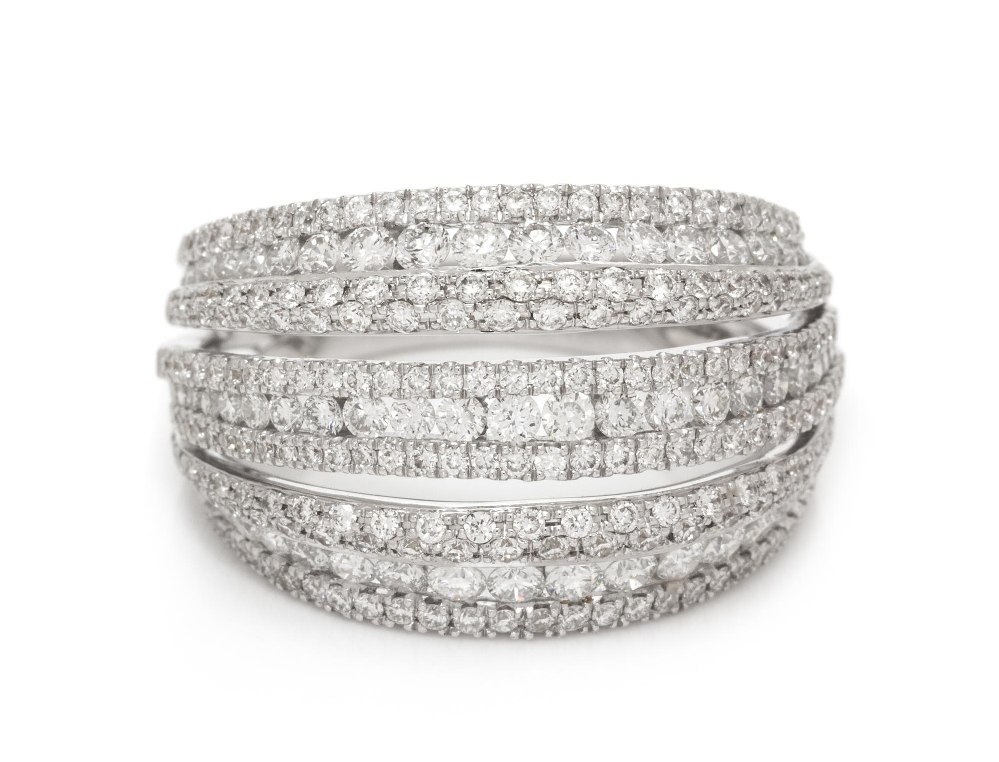 An 18 Karat White Gold and Diamond Ring, 6.30 dwts.