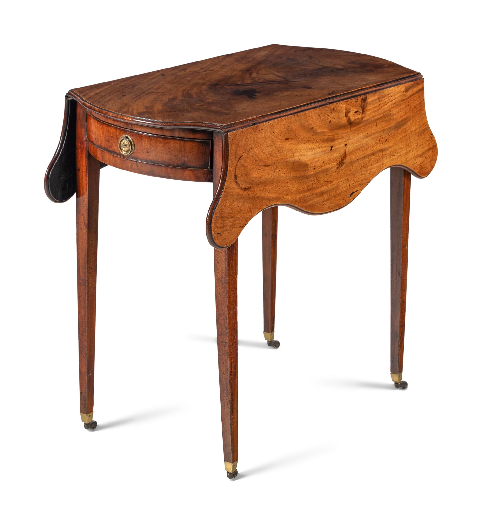 A George III Mahogany Serpentine Pembroke Table