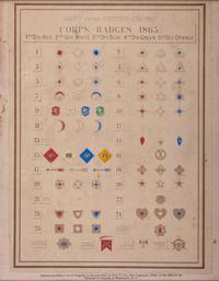 Army of the United States Corps Badges 1865 . Albumen photograph. Cambridge, MA: Fred C. Low, 1870.