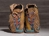 Kiowa Beaded Hide Moccasins
