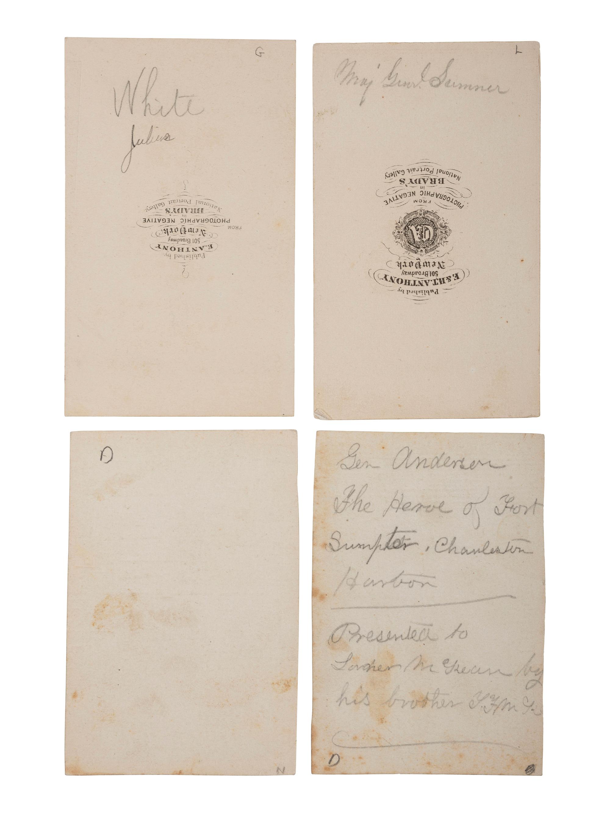 [CIVIL WAR - ARMY OF THE POTOMAC]. A group of 14 CDVs of Union generals, incl. Sheridan, McClellan, Sherman, Burnside, and Stoneman.