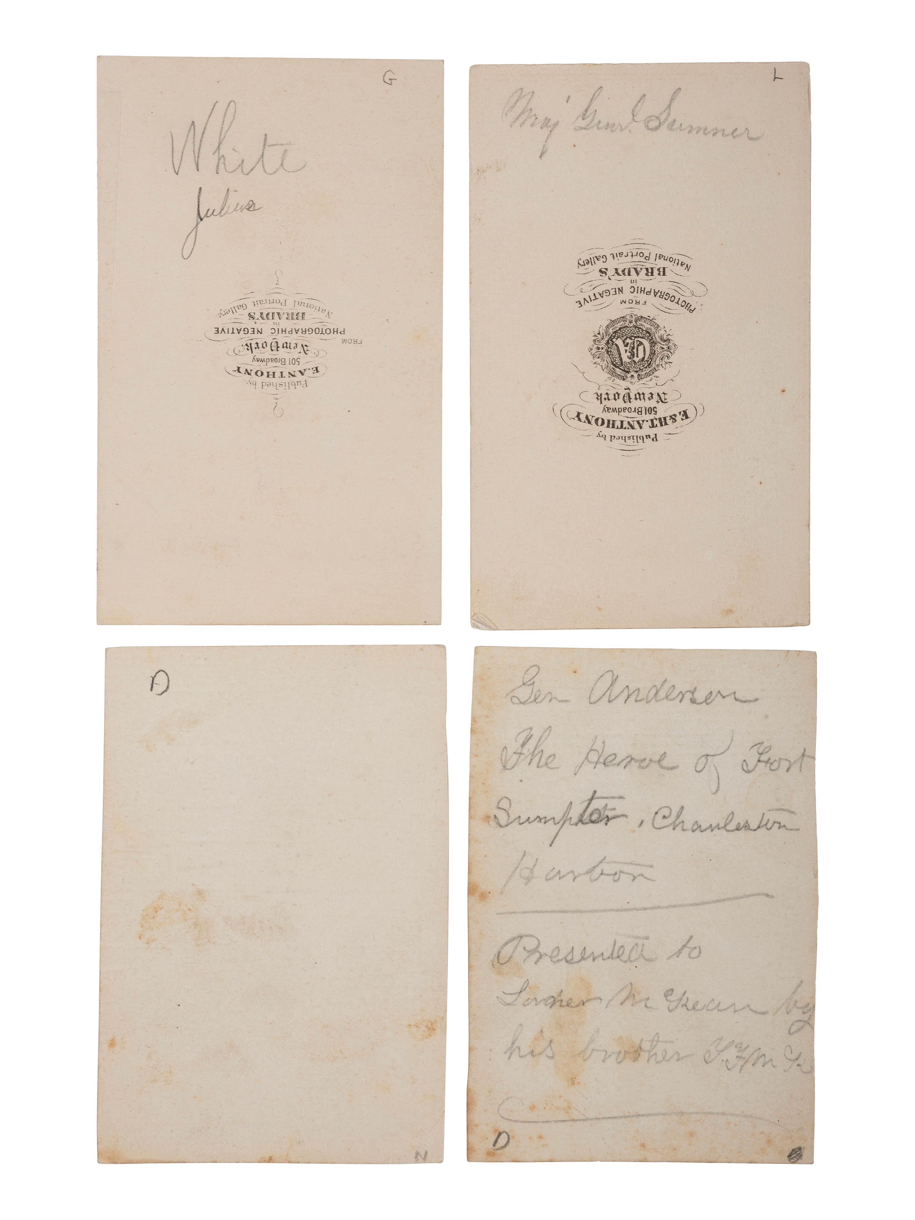[CIVIL WAR - ARMY OF THE POTOMAC]. A group of 14 CDVs of Union generals, incl. Sheridan, McClellan, Sherman, Burnside, and Stoneman.