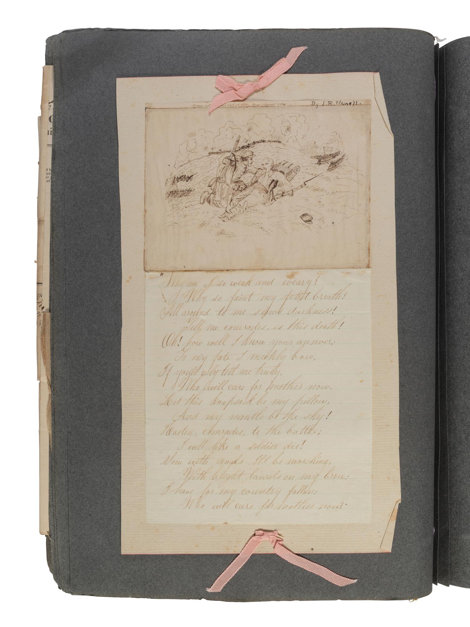 [CIVIL WAR]. Scrapbook related to the service of Major James R. Newell, 8th New Hampshire Volunteers, incl. scarce issue of Natchitoches Union. Extra. [ With: ] Scrapbooks compiled by his widow while serving as a missionary to Turkey in the 1880s.