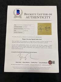 A Vintage Rogers Hornsby Signed Autograph Index Card (BAS Beckett Authentication Services Certified),
