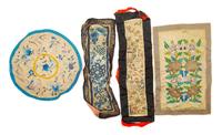 A Group of Four Chinese Embroidered Textiles