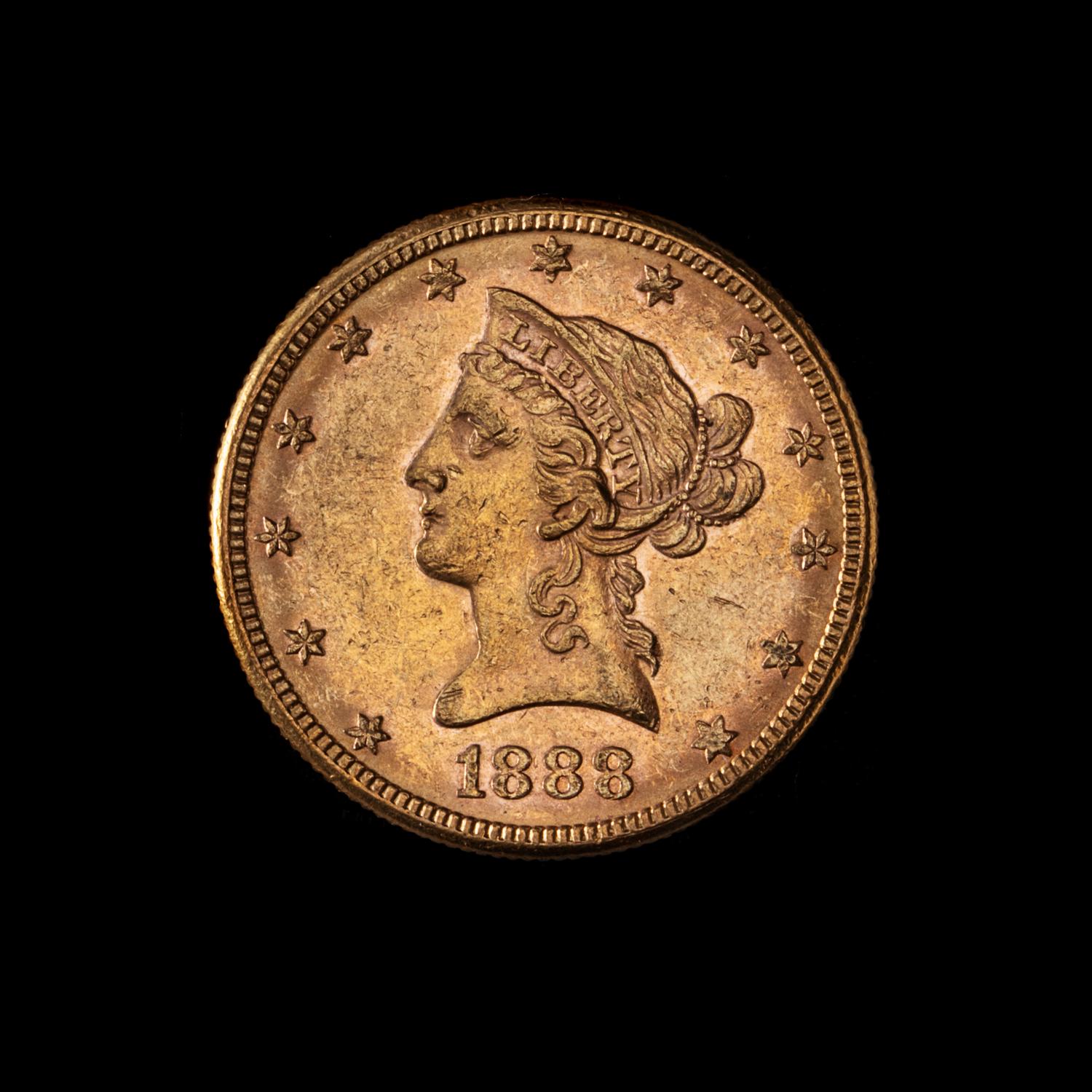 A United States 1888-S Liberty Head $10 Gold Coin
