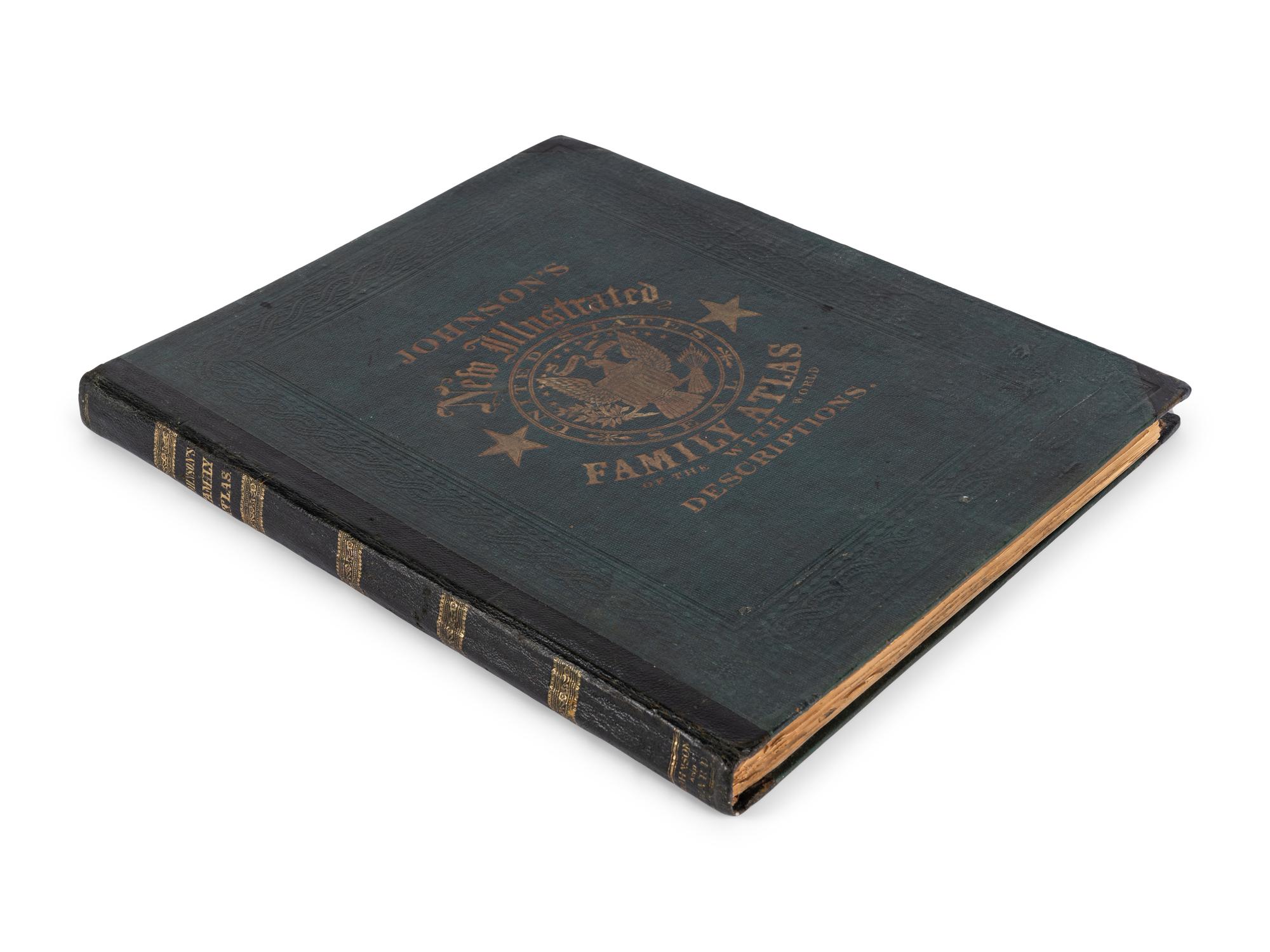 [ATLAS]. FISHER, Richard Swainson. Johnson's New Illustrated (Steel Plate) Family Atlas. Maps compiled, drawn, and engraved under the supervision of J.H. Colton and A.J. Johnson. New York: Johnson & Ward, [1865].