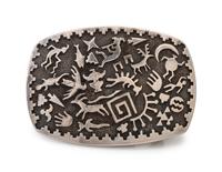 Silver Petroglyph Belt Buckle