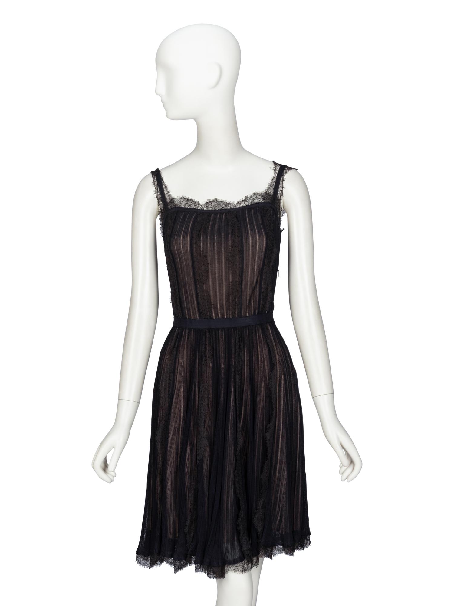 Christian Dior by John Galliano , Lace-Trim Knit Dress & Cardigan
