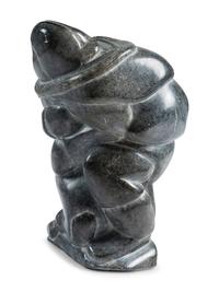 Inuit Soapstone Carving of Hunter and Seal