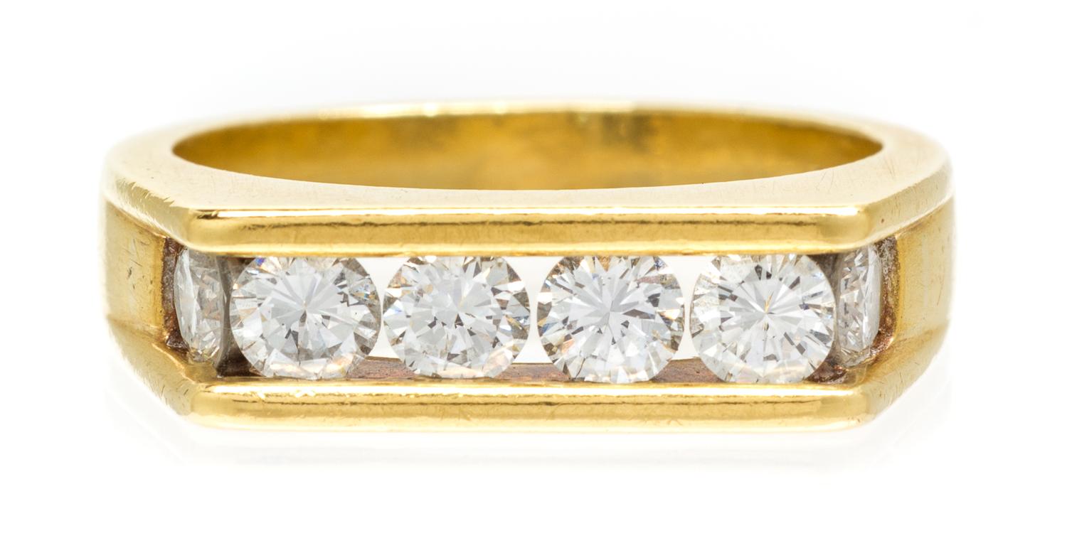 An 18 Karat Yellow Gold and Diamond Ring, Kurt Wayne, Circa 1973, 6.20 dwts.