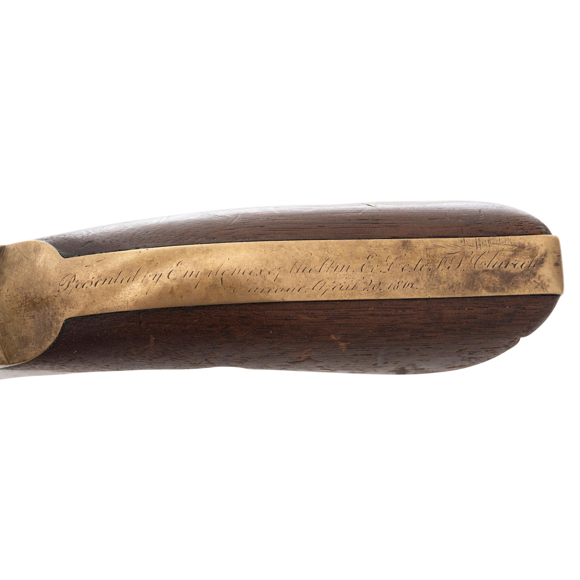 Colt Model 1851 Navy Revolver Presented by the American Express Co. to F.S. Church, who later became a famous artist