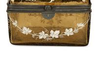 A Bohemian Moser Style Amber Glass Casket — 19th/20th Century