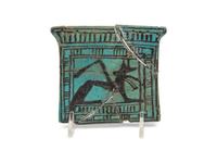 An Egyptian Faience Pectoral with Anubis