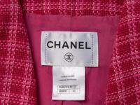 Chanel, Raspberry Plaid Tweed Blazer