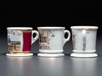 Three Tradesmen's Porcelain Occupational Shaving Mugs