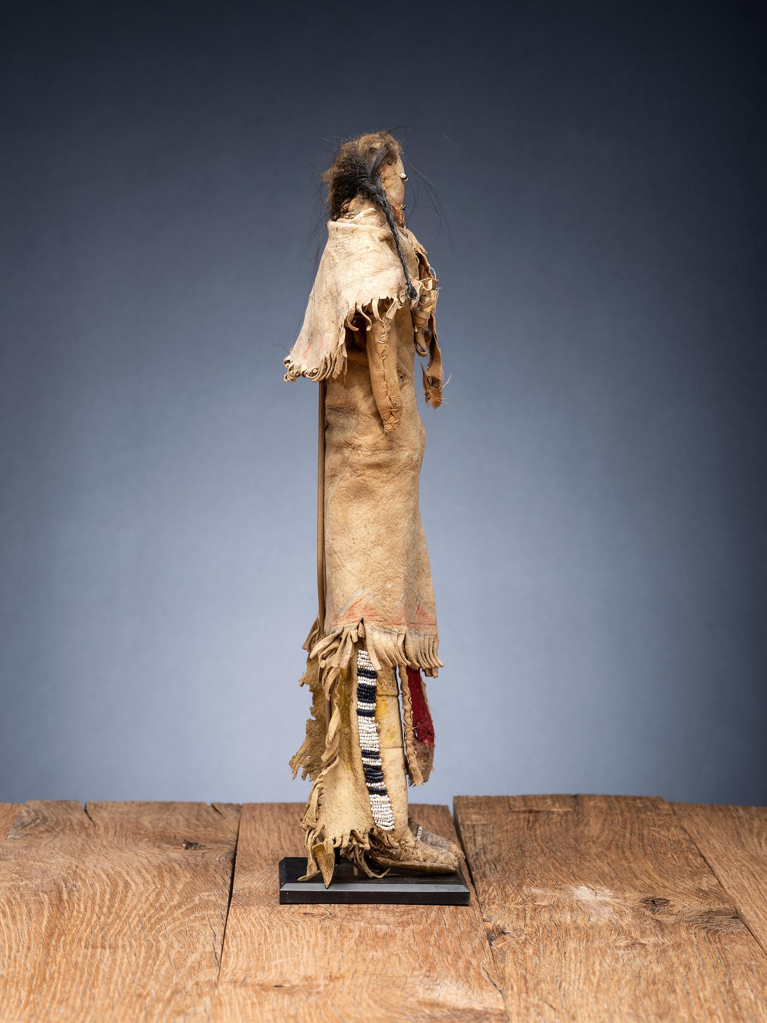 Cheyenne Hide Doll, with Painted Coat