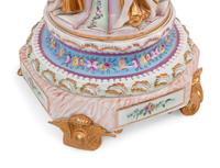 A Large German Porcelain Figural Centerpiece