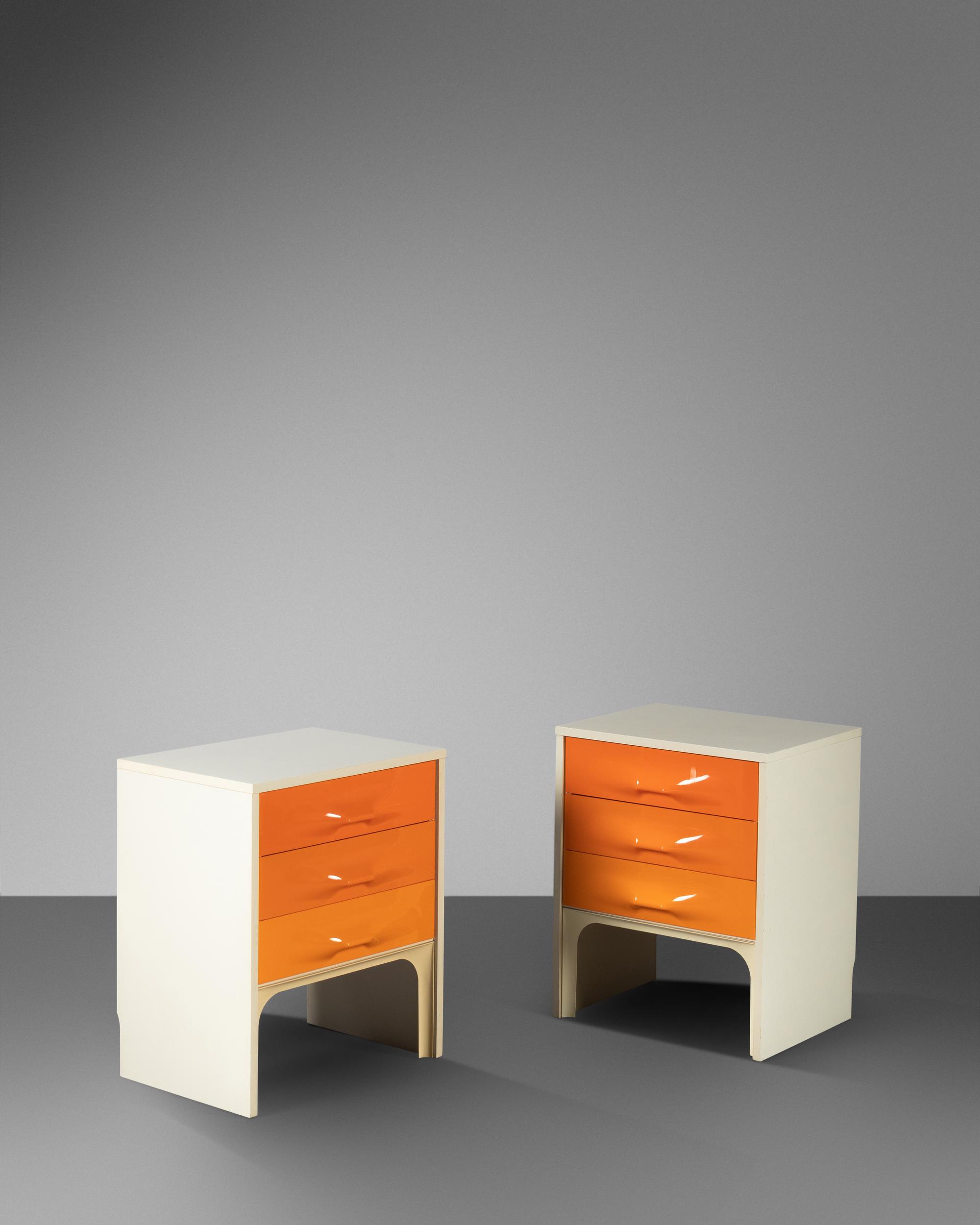 Pair of DF 2000 Nightstands, Compagnie d'Esthetique Industrielle (C.E.I.), France