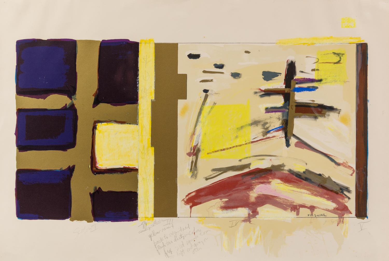 Joan Snyder, (American, b. 1940), Study for FMSWNL V, 1980